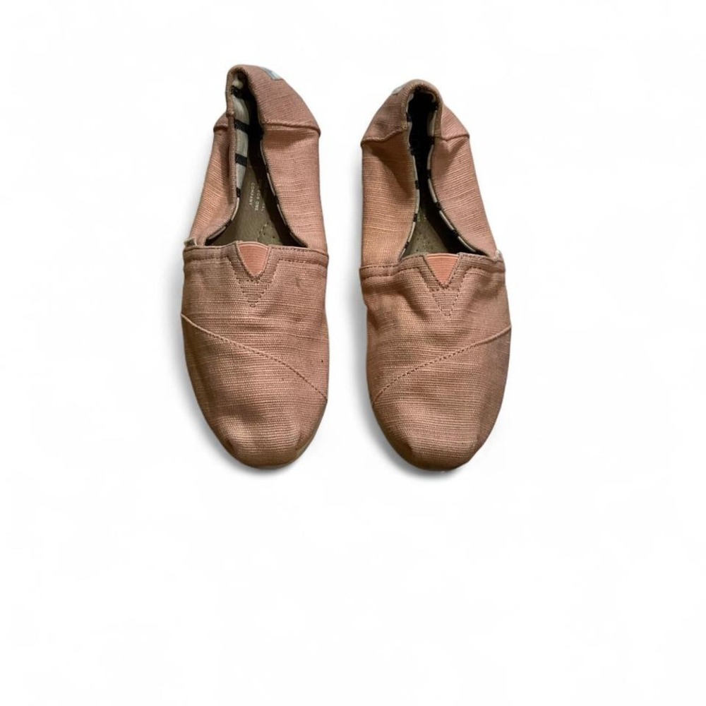 Pink canvas Tom's slip‎ on